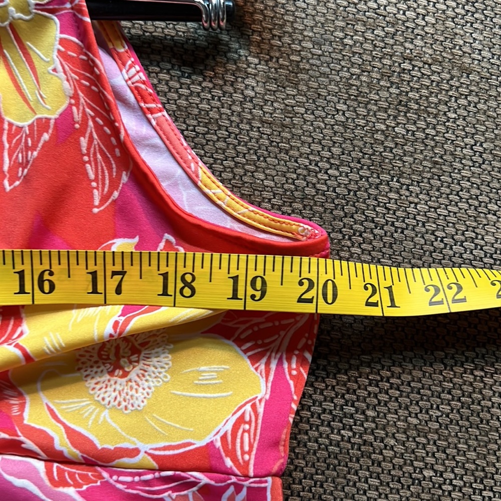 Ruby Red petite size L Floral Sleeveless Dress‎ - Pink and Yellow - Picture 9 of 11